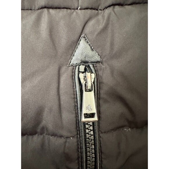 Ralph Lauren Black Label Down Puffer Jacket Full Zip Black Fleece Size Medium - Picture 5 of 13